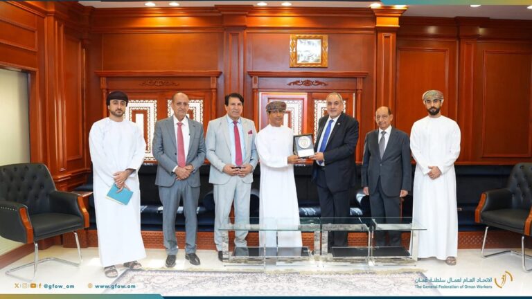 Read more about the article وفد نقابي أردني برئاسة الفناطسة يطّلع على التجربة النقابية لسلطنة عمان